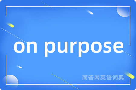 on purpose是什么意思,on purpose的中文翻译 on purpose