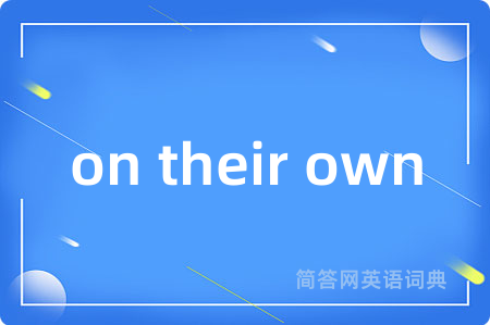 on their own是什么意思,on their own的中文翻译 on their own