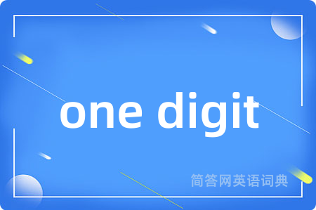 one digit