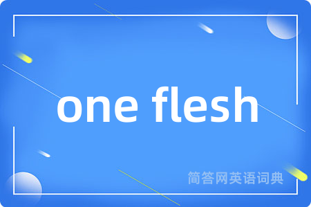 one flesh是什么意思,one flesh的中文翻译 one flesh