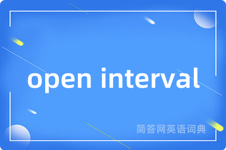 open interval