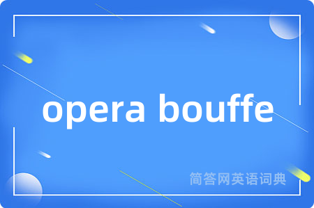 opera bouffe