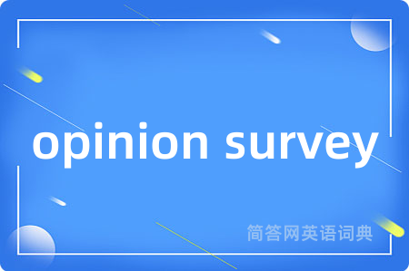 opinion survey是什么意思,opinion survey的中文翻译 opinion survey