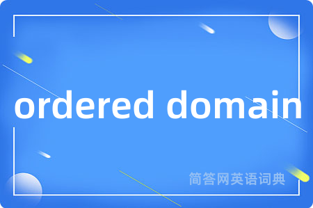 ordered domain