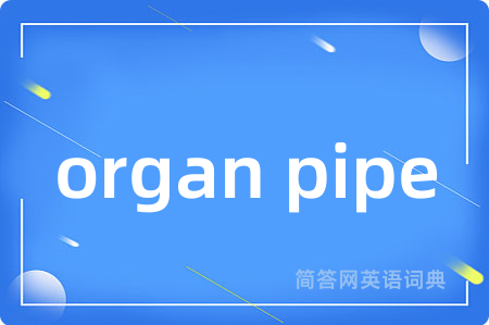 organ pipe是什么意思,organ pipe的中文翻译 organ pipe