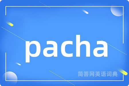 pacha是什么意思,pacha的中文翻译 pacha