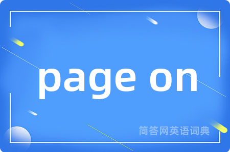 page on