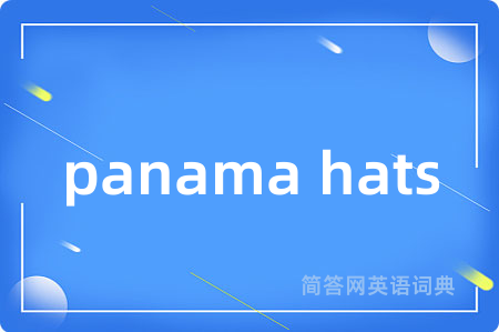 panama hats
