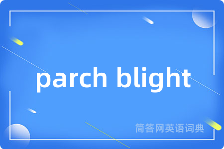 parch blight是什么意思,parch blight的中文翻译 parch blight