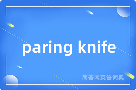 paring knife是什么意思,paring knife的中文翻译 paring knife