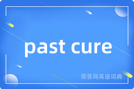 past cure是什么意思,past cure的中文翻译 past cure