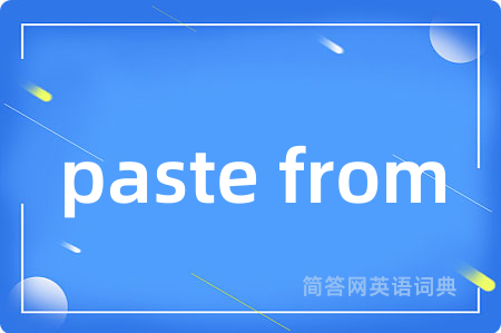paste from