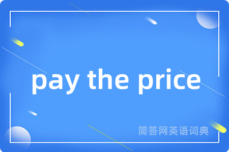 pay the price是什么意思,pay the price的中文翻译 pay the price