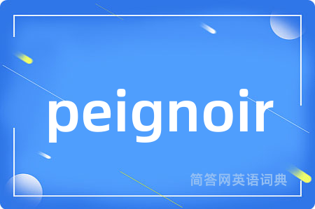 peignoir是什么意思,peignoir的中文翻译 peignoir