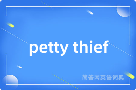 petty thief