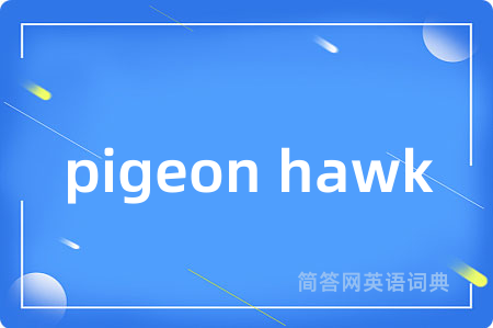 pigeon hawk是什么意思,pigeon hawk的中文翻译 pigeon hawk