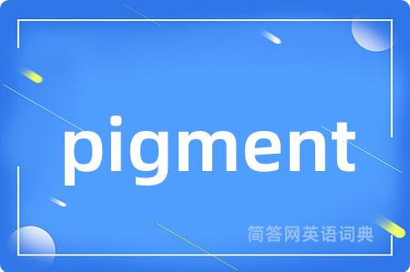 pigment是什么意思,pigment的中文翻译 pigment