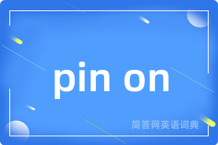 pin on是什么意思,pin on的中文翻译 pin on