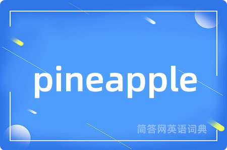 pineapple是什么意思,pineapple的中文翻译 pineapple