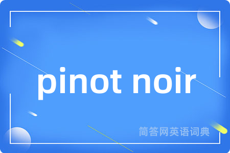 pinot noir是什么意思,pinot noir的中文翻译 pinot noir