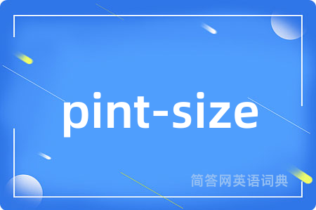 pint-size是什么意思,pint-size的中文翻译 pint-size
