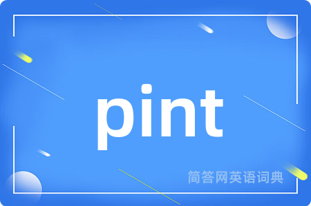 pint是什么意思,pint的中文翻译 pint