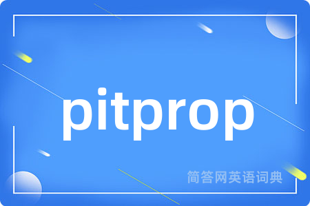pitprop是什么意思,pitprop的中文翻译 pitprop