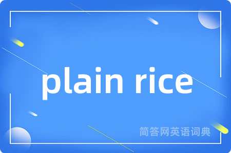 plain rice