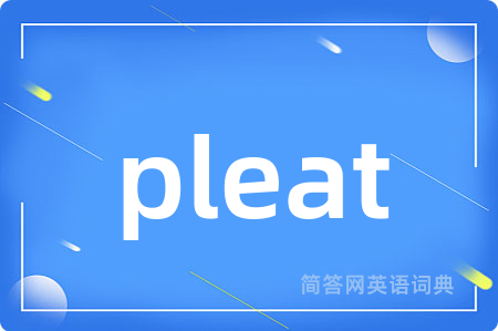 pleat是什么意思,pleat的中文翻译 pleat