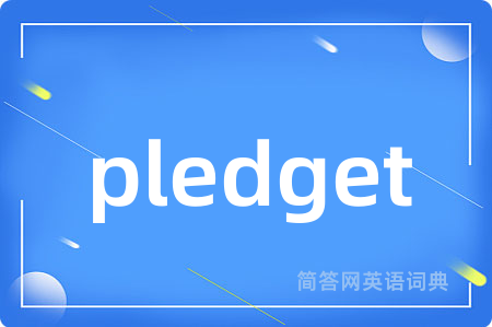 pledget是什么意思,pledget的中文翻译 pledget