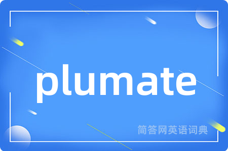 plumate是什么意思,plumate的中文翻译 plumate