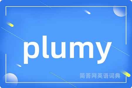 plumy是什么意思,plumy的中文翻译 plumy