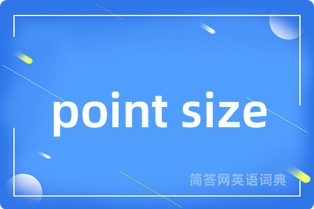 point size是什么意思,point size的中文翻译 point size