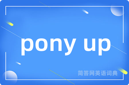 pony up