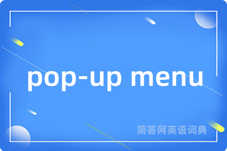 pop-up menu
