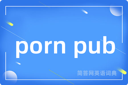 porn pub是什么意思,porn pub的中文翻译 porn pub
