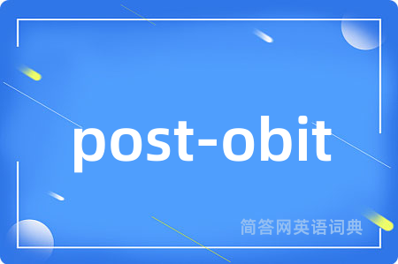 post-obit