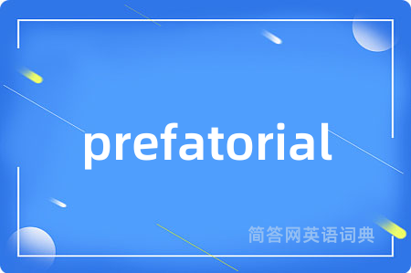 prefatorial