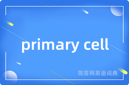 primary cell是什么意思,primary cell的中文翻译 primary cell