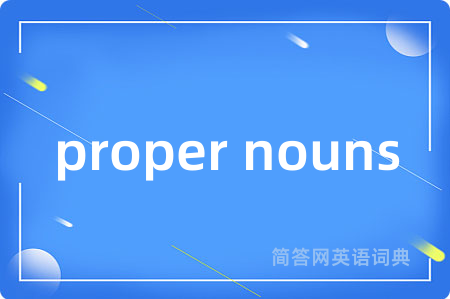 proper nouns