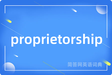 proprietorship
