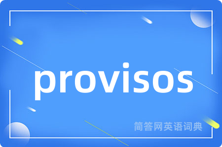 provisos