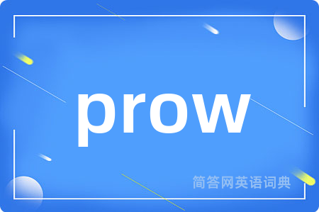 prow是什么意思,prow的中文翻译 prow