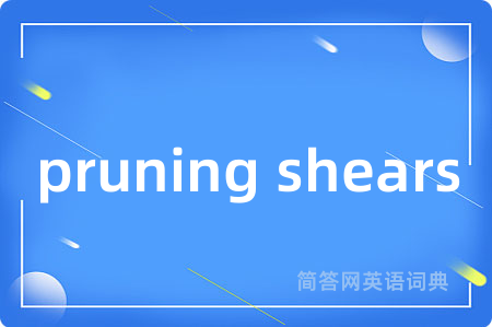 pruning shears是什么意思,pruning shears的中文翻译 pruning shears
