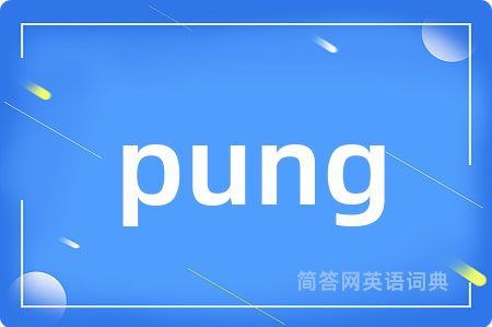 pung是什么意思,pung的中文翻译 pung