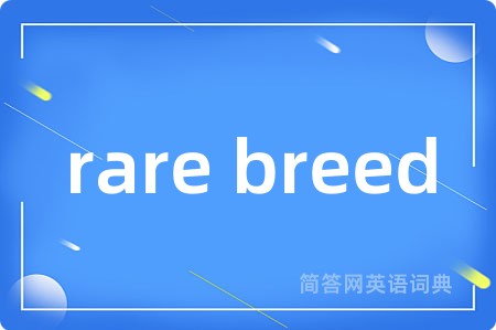rare breed是什么意思,rare breed的中文翻译 rare breed