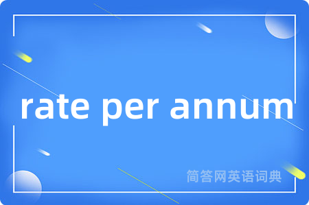 rate per annum