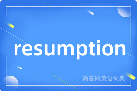 resumption