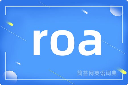 roa是什么意思,roa的中文翻译 roa