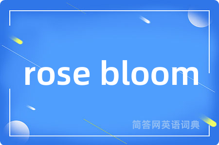 rose bloom是什么意思,rose bloom的中文翻译 rose bloom